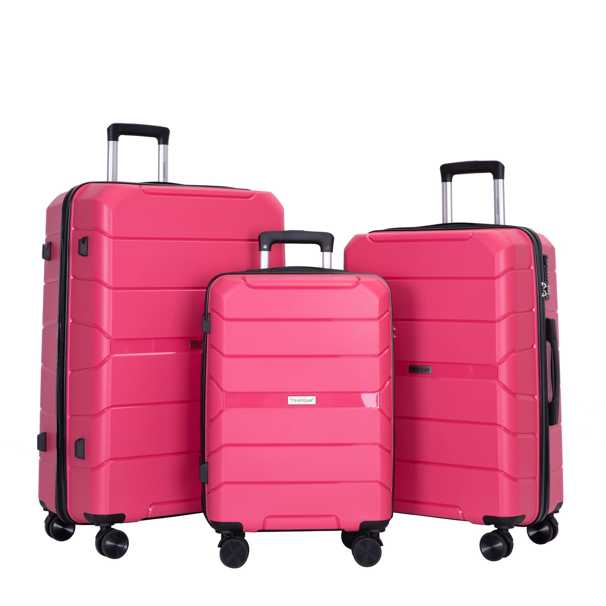 Hardshell Suitcase Spinner Wheels PP Luggage Sets Lightweight Durable Suitcase with TSA Lock,3-Piece Set (20/24/28)