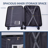 Hardshell Suitcase Spinner Wheels PP Luggage Sets Lightweight Durable Suitcase with TSA Lock,3-Piece Set (20/24/28)