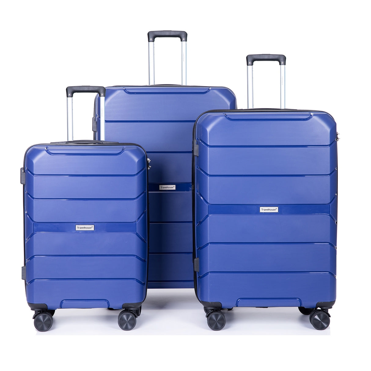 Hardshell Suitcase Spinner Wheels PP Luggage Sets Lightweight Durable Suitcase with TSA Lock,3-Piece Set (20/24/28)
