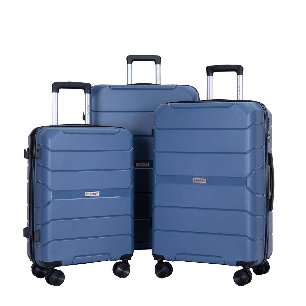 Hardshell Suitcase Spinner Wheels PP Luggage Sets Lightweight Durable Suitcase with TSA Lock,3-Piece Set (20/24/28)
