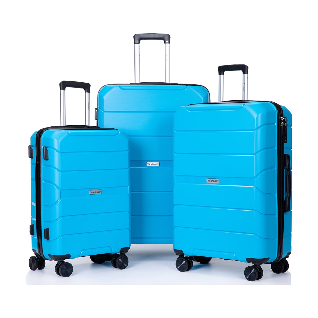 Hardshell Suitcase Spinner Wheels PP Luggage Sets Lightweight Durable Suitcase with TSA Lock,3-Piece Set (20/24/28)