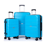 Hardshell Suitcase Spinner Wheels PP Luggage Sets Lightweight Durable Suitcase with TSA Lock,3-Piece Set (20/24/28)