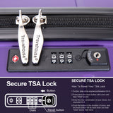 Hardshell Suitcase Spinner Wheels PP Luggage Sets Lightweight Durable Suitcase with TSA Lock,3-Piece Set (20/24/28)