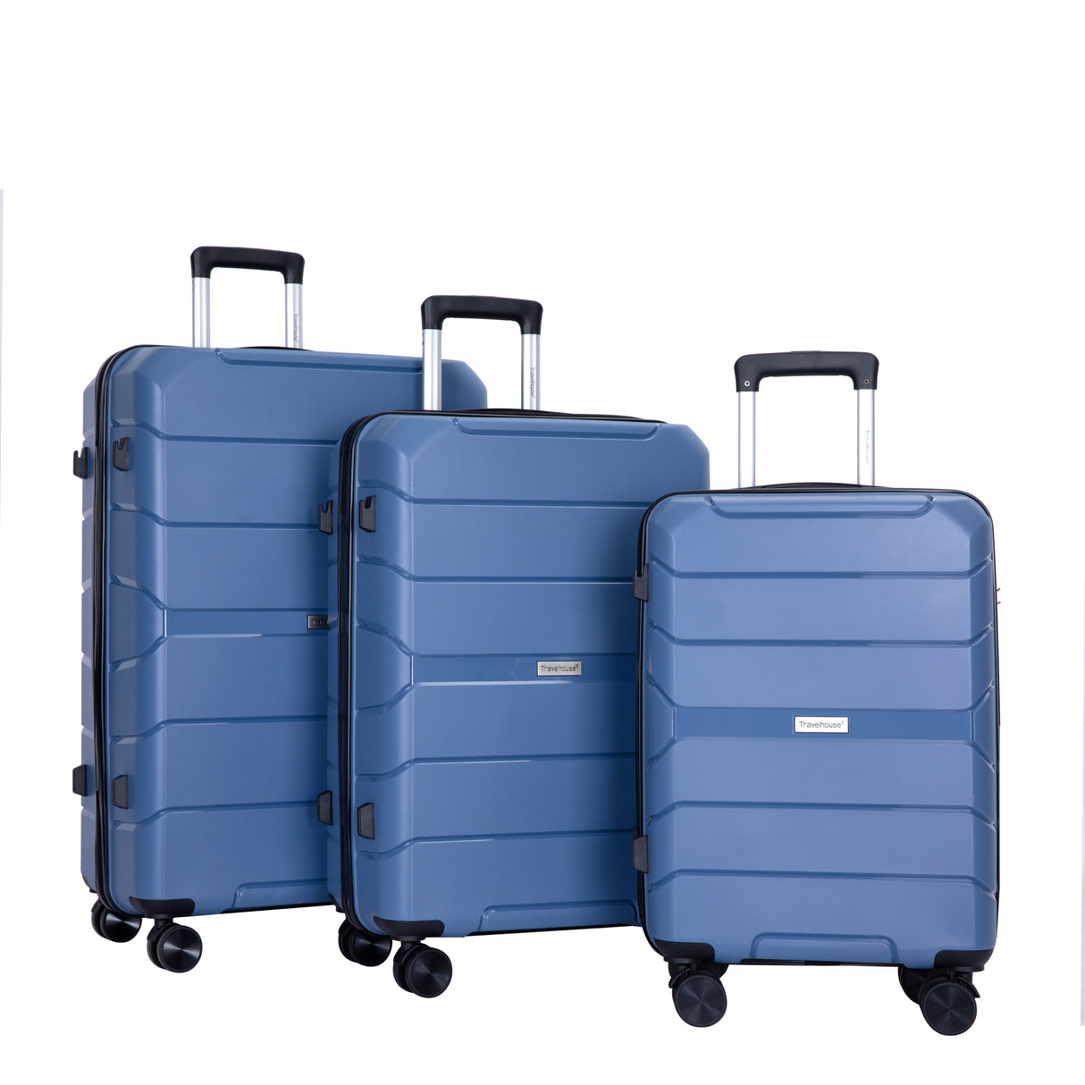 Hardshell Suitcase Spinner Wheels PP Luggage Sets Lightweight Durable Suitcase with TSA Lock,3-Piece Set (20/24/28)