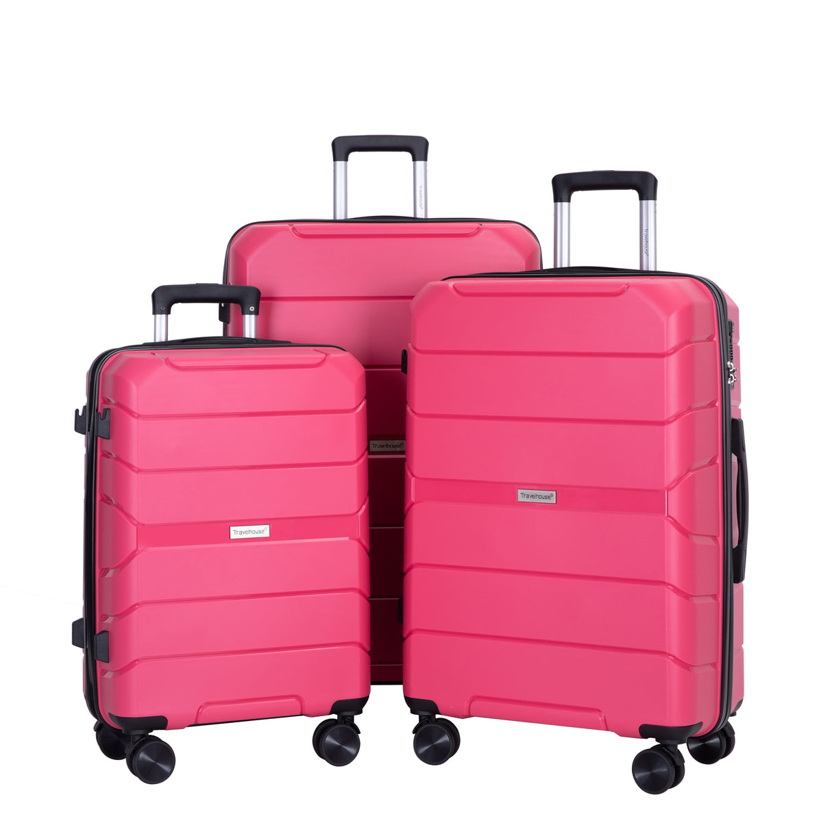Hardshell Suitcase Spinner Wheels PP Luggage Sets Lightweight Durable Suitcase with TSA Lock,3-Piece Set (20/24/28)