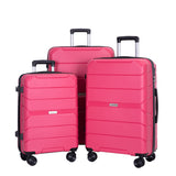 Hardshell Suitcase Spinner Wheels PP Luggage Sets Lightweight Durable Suitcase with TSA Lock,3-Piece Set (20/24/28)