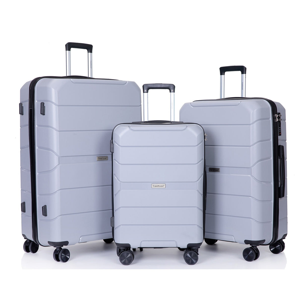 Hardshell Suitcase Spinner Wheels PP Luggage Sets Lightweight Durable Suitcase with TSA Lock,3-Piece Set (20/24/28)