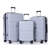 Hardshell Suitcase Spinner Wheels PP Luggage Sets Lightweight Durable Suitcase with TSA Lock,3-Piece Set (20/24/28)
