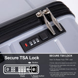 Hardshell Suitcase Spinner Wheels PP Luggage Sets Lightweight Durable Suitcase with TSA Lock,3-Piece Set (20/24/28)