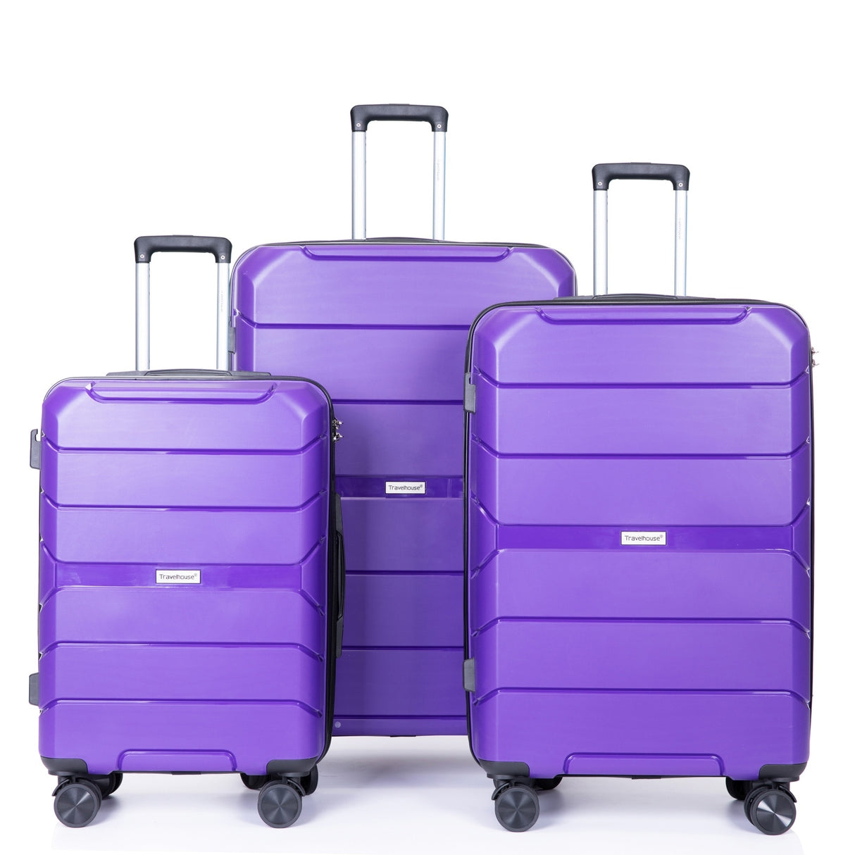 Hardshell Suitcase Spinner Wheels PP Luggage Sets Lightweight Durable Suitcase with TSA Lock,3-Piece Set (20/24/28)