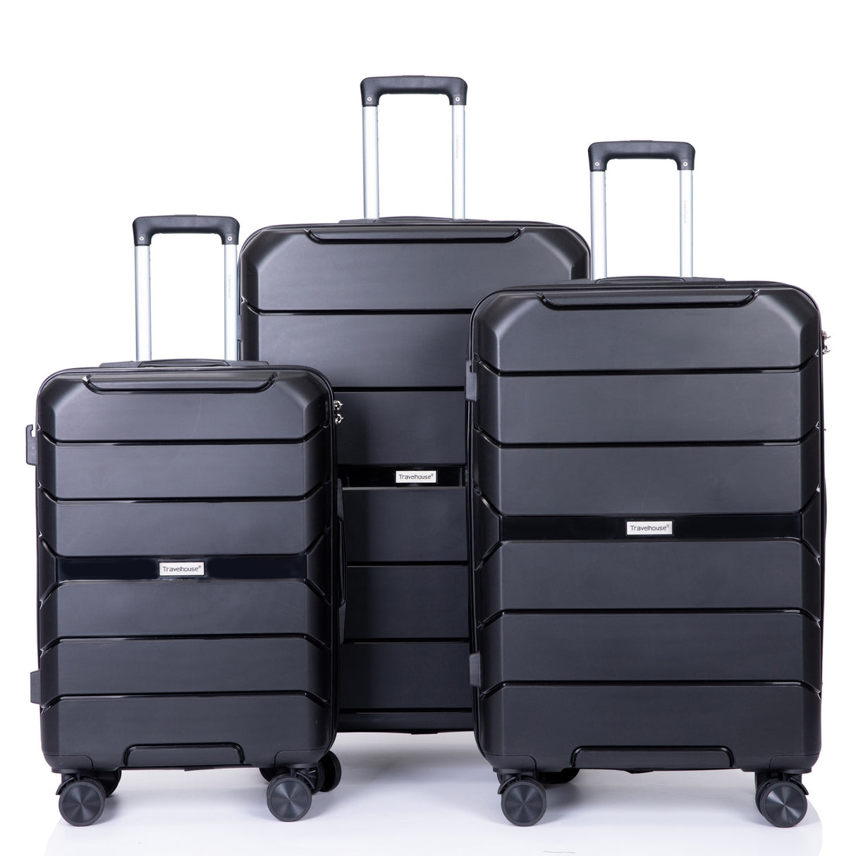 Hardshell Suitcase Spinner Wheels PP Luggage Sets Lightweight Durable Suitcase with TSA Lock,3-Piece Set (20/24/28)