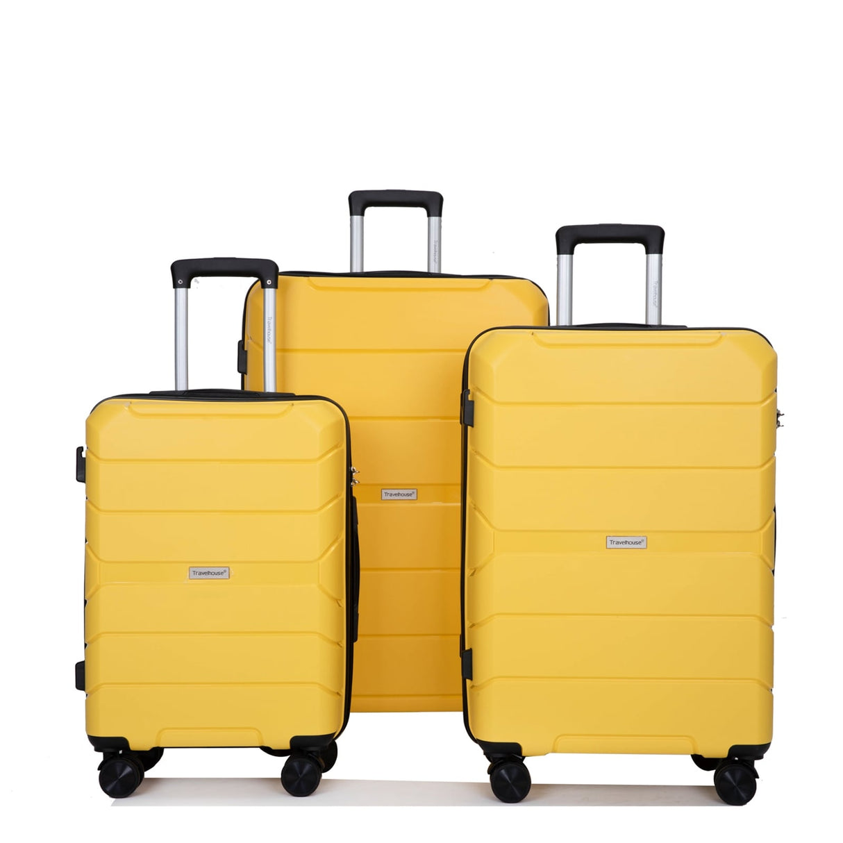 Hardshell Suitcase Spinner Wheels PP Luggage Sets Lightweight Durable Suitcase with TSA Lock,3-Piece Set (20/24/28)