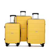 Hardshell Suitcase Spinner Wheels PP Luggage Sets Lightweight Durable Suitcase with TSA Lock,3-Piece Set (20/24/28)
