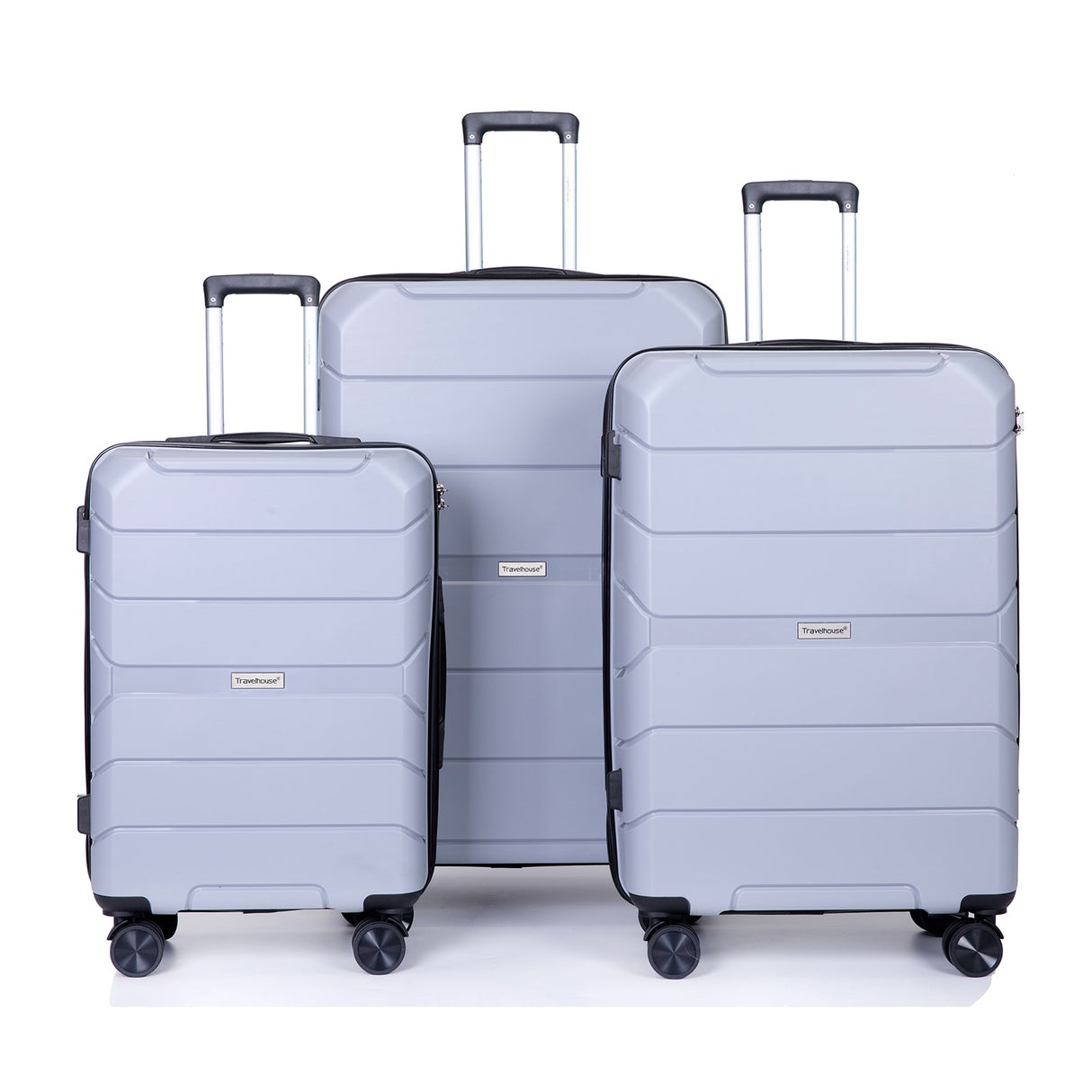 Hardshell Suitcase Spinner Wheels PP Luggage Sets Lightweight Durable Suitcase with TSA Lock,3-Piece Set (20/24/28)