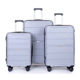 Hardshell Suitcase Spinner Wheels PP Luggage Sets Lightweight Durable Suitcase with TSA Lock,3-Piece Set (20/24/28)