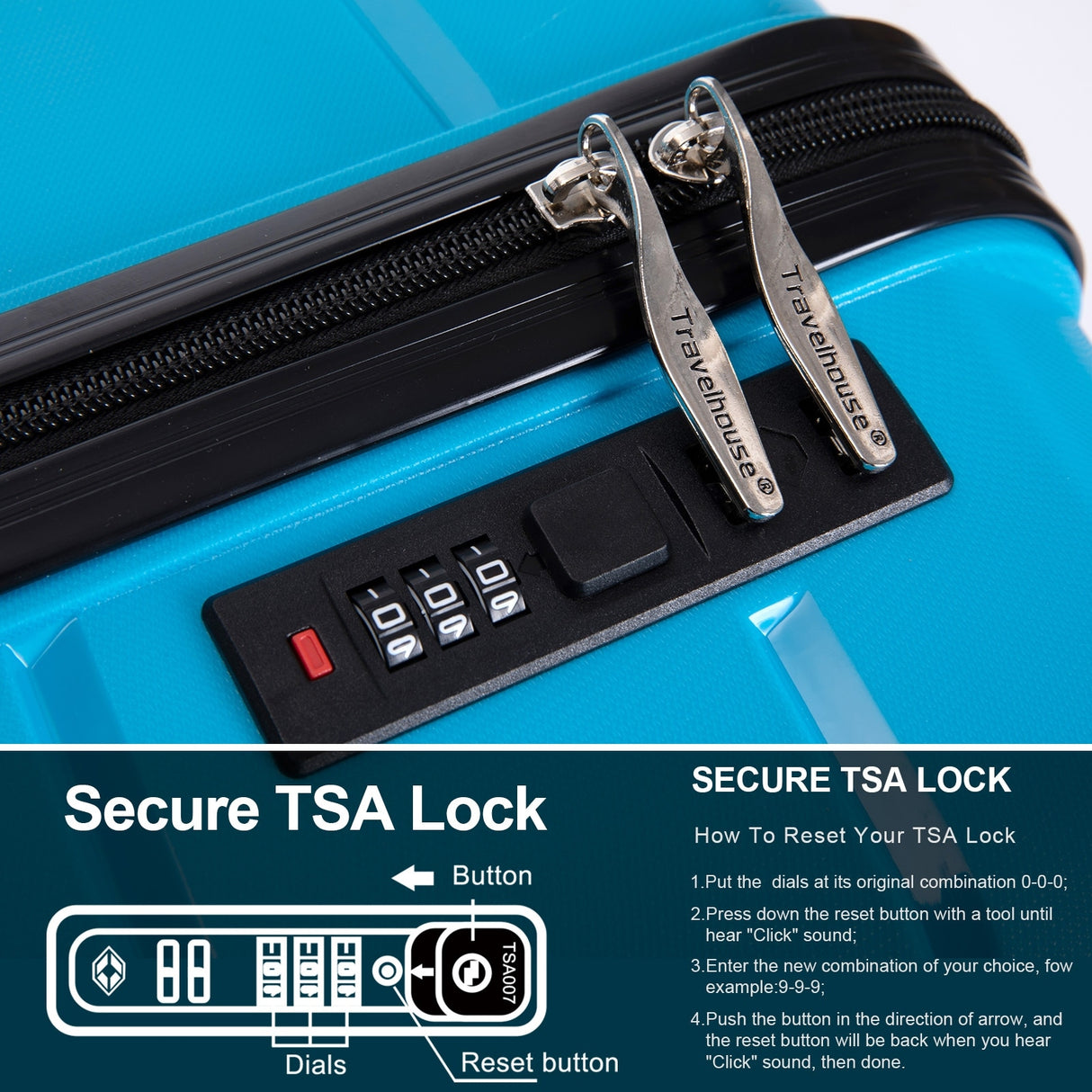 Hardshell Suitcase Spinner Wheels PP Luggage Sets Lightweight Durable Suitcase with TSA Lock,3-Piece Set (20/24/28)