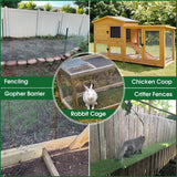 Hardware Cloth 1/4 Inch 23 Gauge, Square Chicken Wire Fencing Mesh Roll, Chicken Coop Wire Fence Raised Poultry Netting Cage