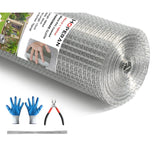 Hardware Cloth 1/4 Inch 23 Gauge, Square Chicken Wire Fencing Mesh Roll, Chicken Coop Wire Fence Raised Poultry Netting Cage