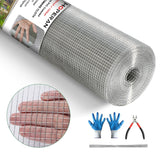 Hardware Cloth 1/4 Inch 23 Gauge, Square Chicken Wire Fencing Mesh Roll, Chicken Coop Wire Fence Raised Poultry Netting Cage