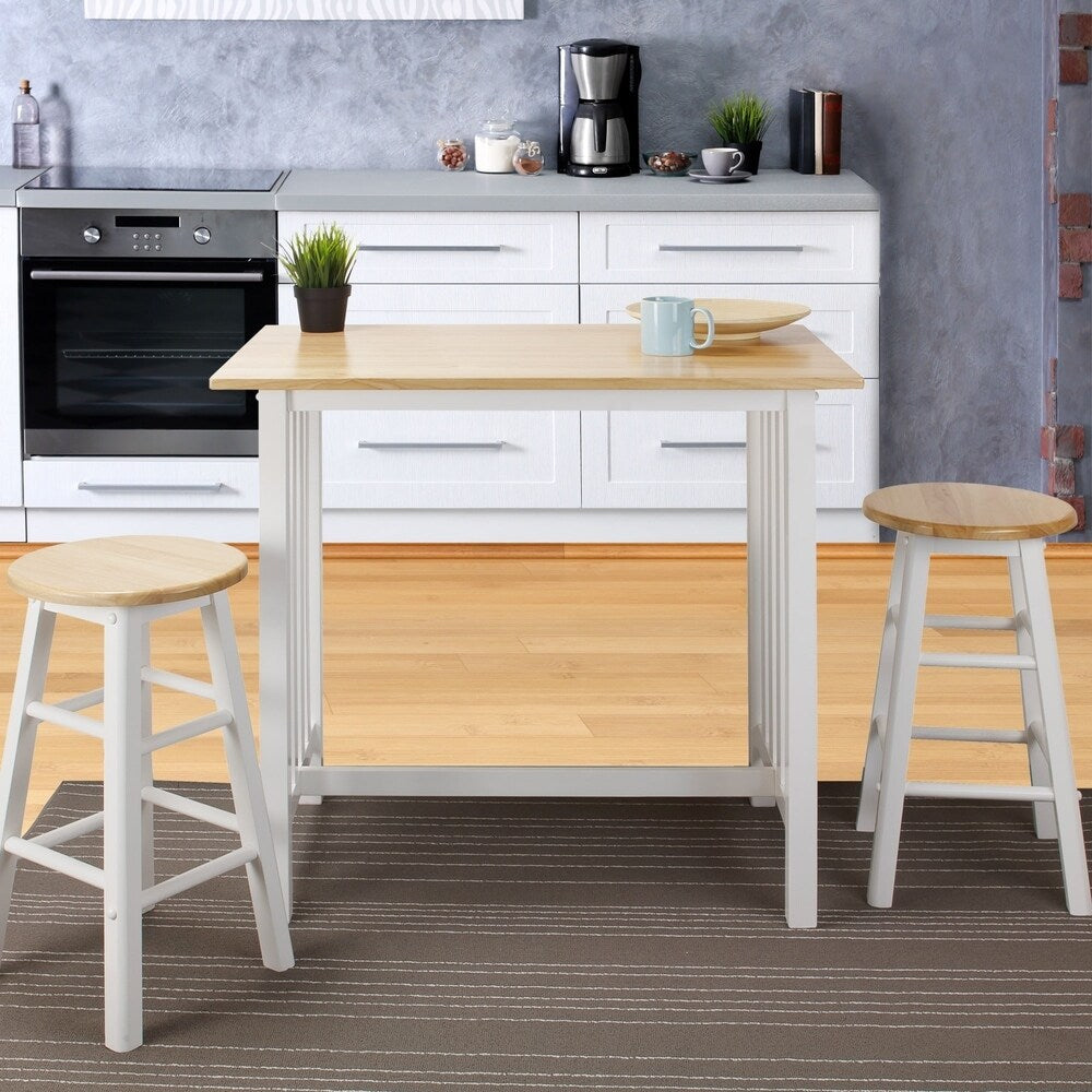 Hardwood Top 3-piece Pub Style Breakfast Set