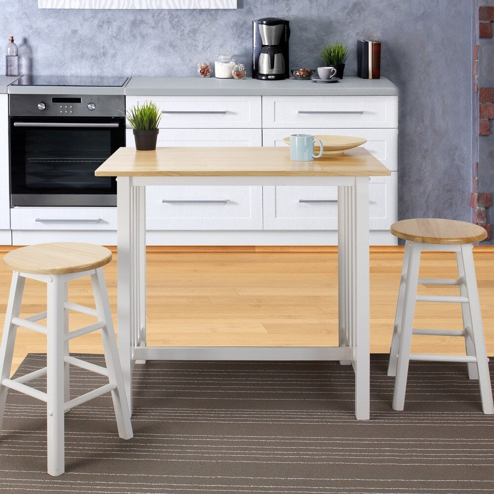 Hardwood Top 3-piece Pub Style Breakfast Set