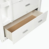 Hardwood Twin Over Twin Bunk Bed with Trundle and Staircase