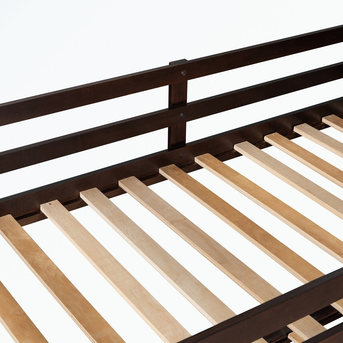 Hardwood Twin Over Twin Bunk Bed with Trundle and Staircase