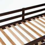 Hardwood Twin Over Twin Bunk Bed with Trundle and Staircase
