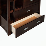 Hardwood Twin Over Twin Bunk Bed with Trundle and Staircase