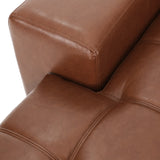 Harlar Faux Leather 3 Seater Sofa and Chaise Lounge Sectional Set by Christopher Knight Home