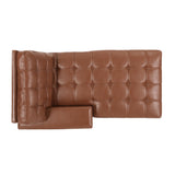 Harlar Faux Leather 3 Seater Sofa and Chaise Lounge Sectional Set by Christopher Knight Home