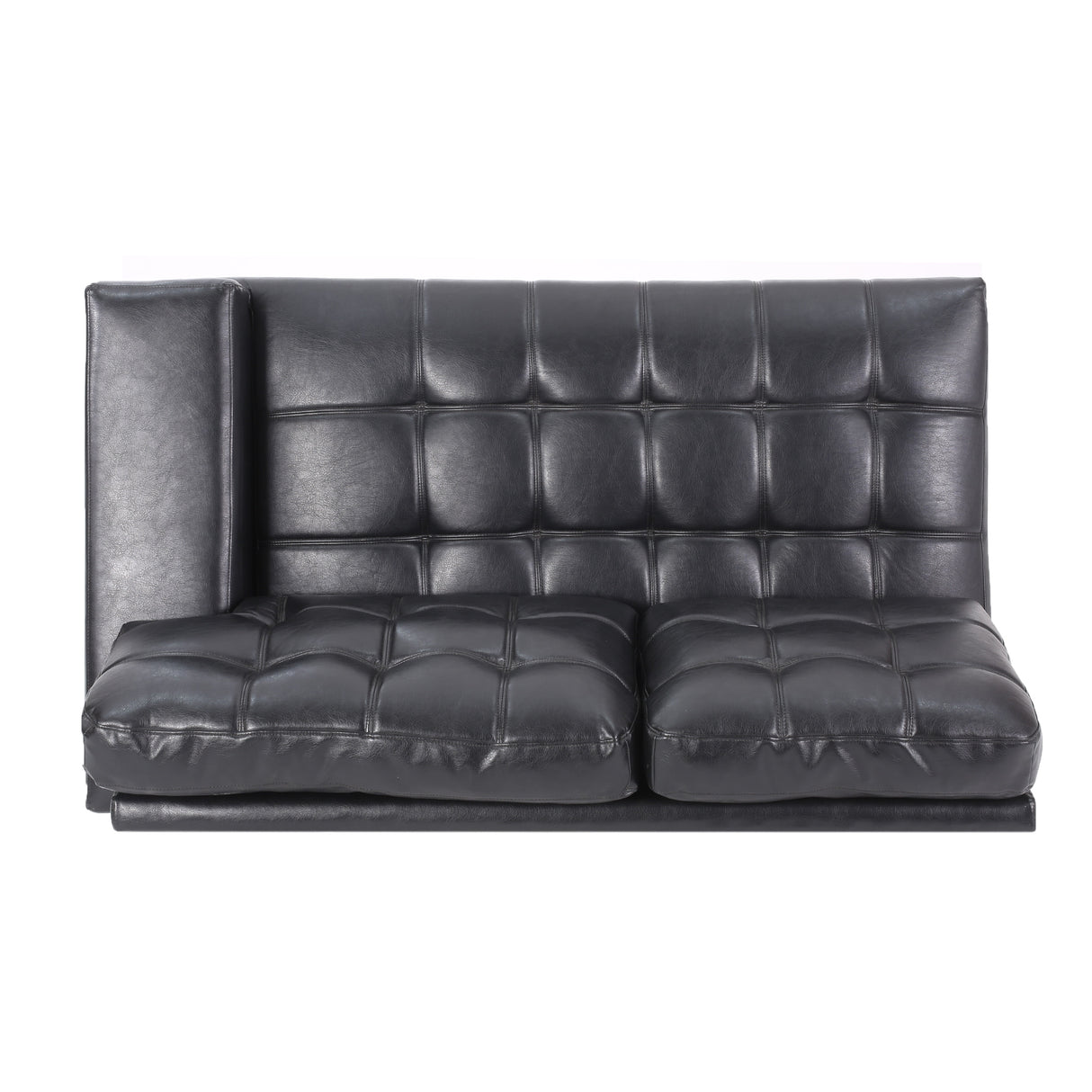 Harlar Faux Leather 3 Seater Sofa and Chaise Lounge Sectional Set by Christopher Knight Home