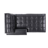 Harlar Faux Leather 3 Seater Sofa and Chaise Lounge Sectional Set by Christopher Knight Home