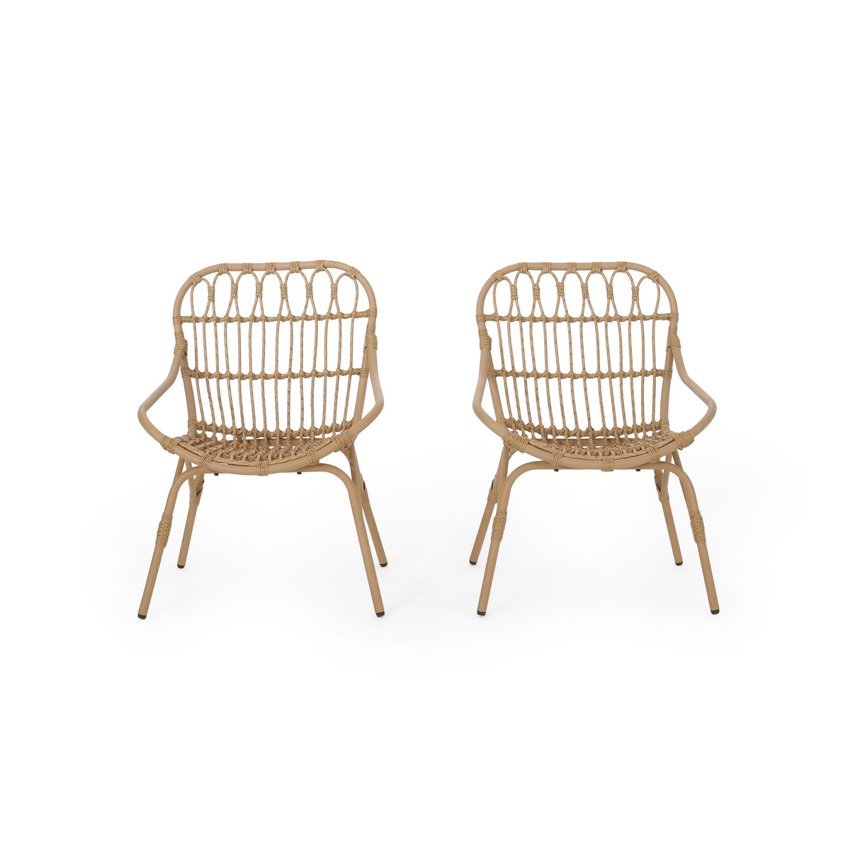 Harlem Wicker Outdoor Accent Chairs by Christopher Knight Home