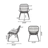 Harlem Wicker Outdoor Accent Chairs by Christopher Knight Home