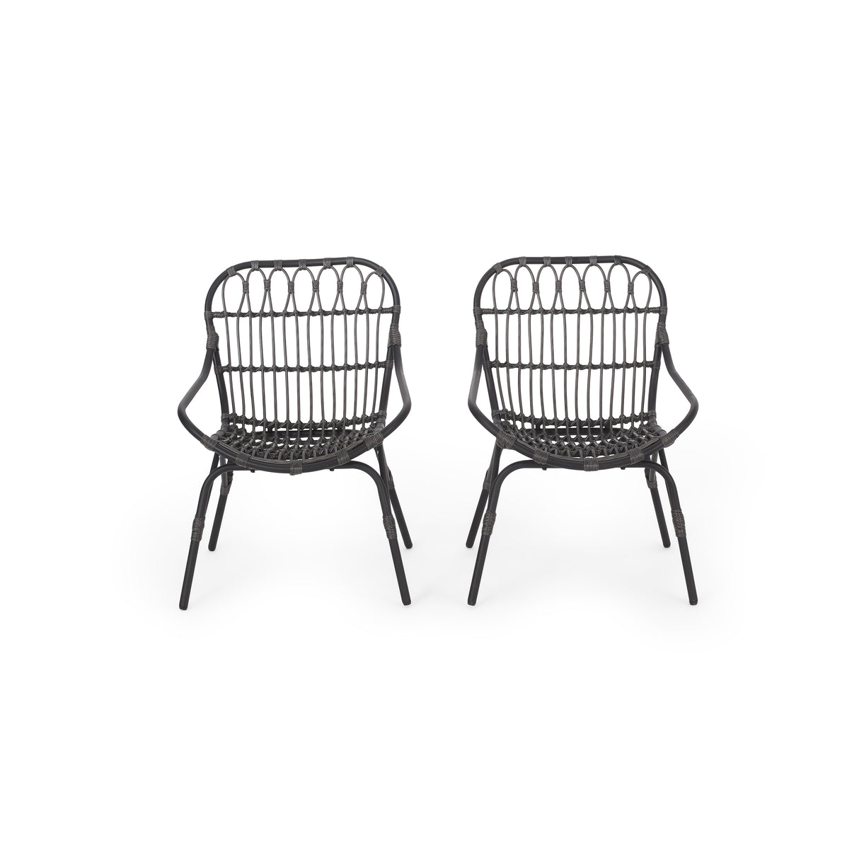 Harlem Wicker Outdoor Accent Chairs by Christopher Knight Home