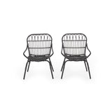 Harlem Wicker Outdoor Accent Chairs by Christopher Knight Home
