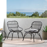 Harlem Wicker Outdoor Accent Chairs by Christopher Knight Home