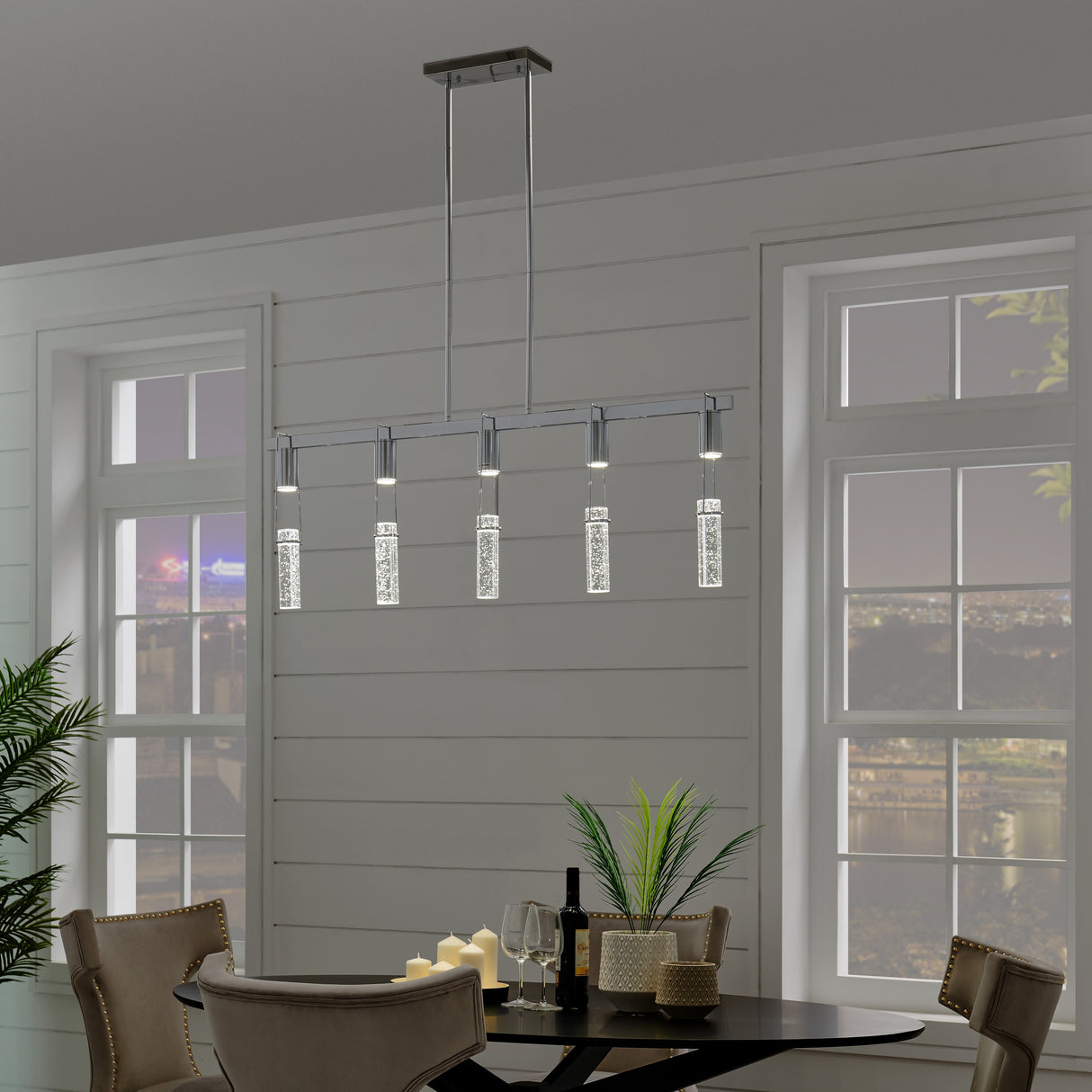 Harmony Chandelier // 3 or 5 light crystal chandelier