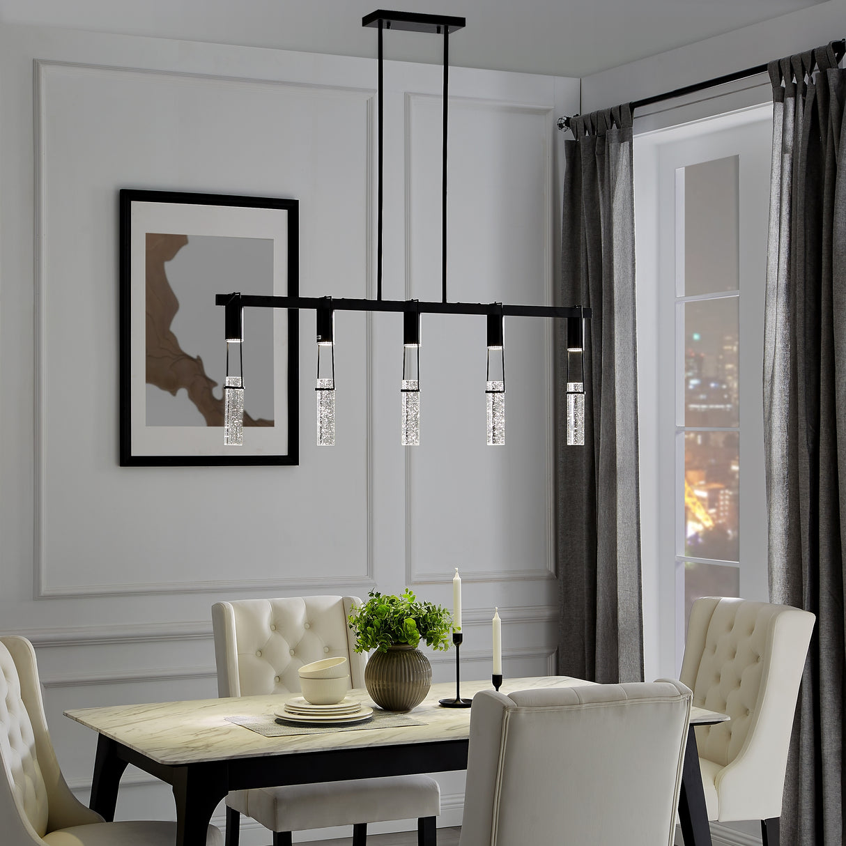 Harmony Chandelier // 3 or 5 light crystal chandelier