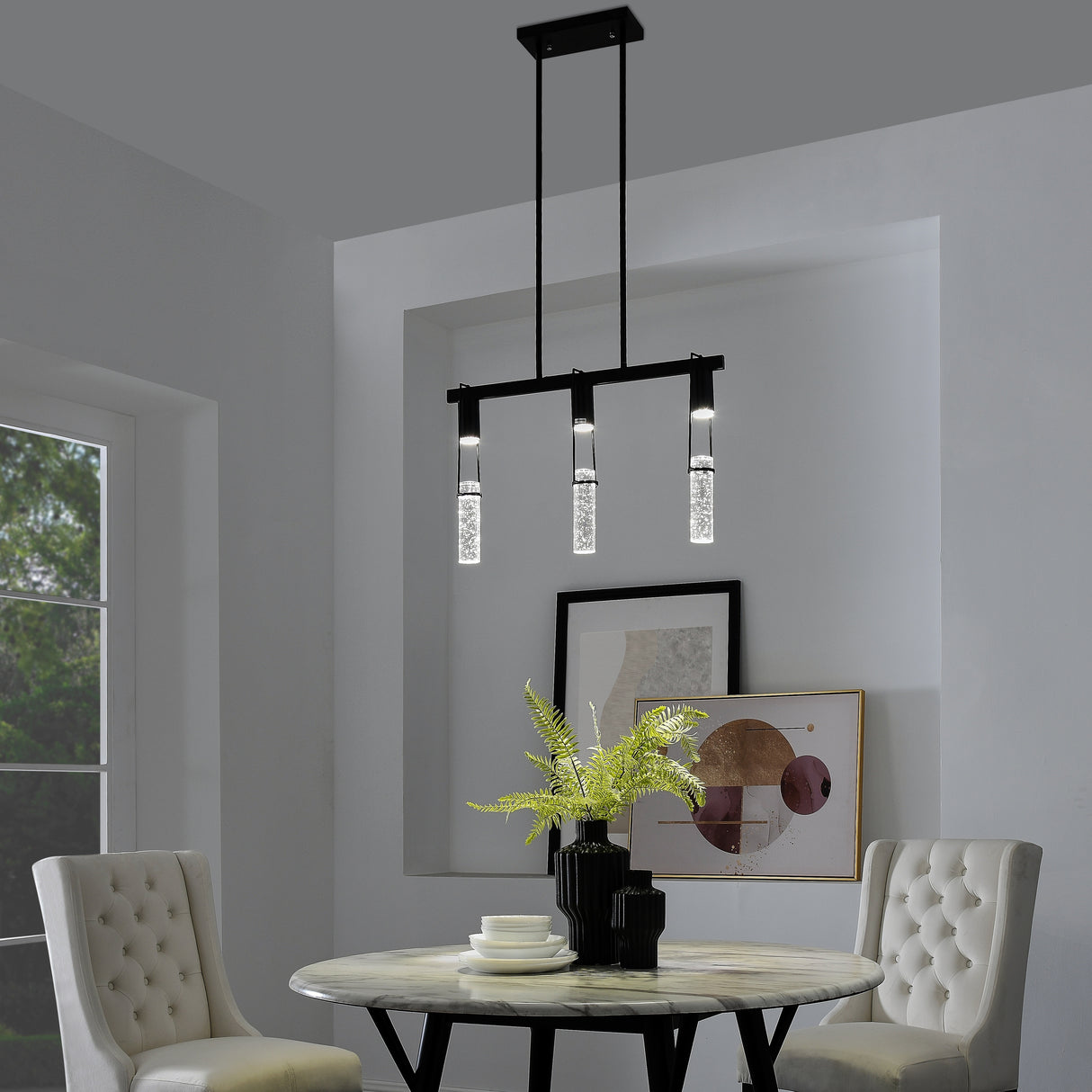 Harmony Chandelier // 3 or 5 light crystal chandelier