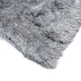 Blue Shimmer Shag Area Rug Thick Soft Pile Large Shaggy Carpet