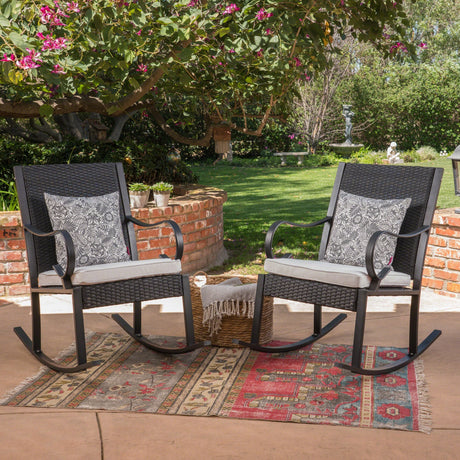Harmony Outdoor Rocking Chair (Set of 2) by Christopher Knight Home