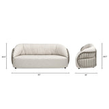 Harper 4-Piece Curved Barrel Patio Deep Seating Conversation Set