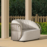 Harper 4-Piece Curved Barrel Patio Deep Seating Conversation Set