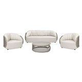 Harper 4-Piece Curved Barrel Patio Deep Seating Conversation Set