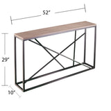 SEI Furniture Sigrid Faux Marble Skinny Console Table
