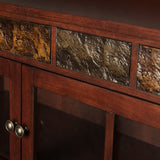 SEI Furniture Waverly Mission Faux Slate Buffet Sideboard Display Accent Cabinet