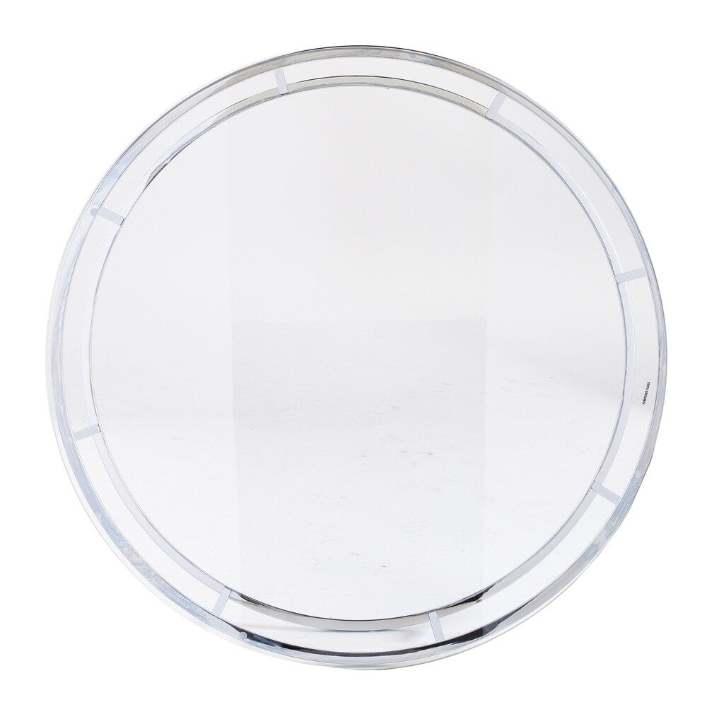 Silver Orchid Olivia Chrome Round Cocktail Table