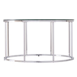 Silver Orchid Olivia Chrome Round Cocktail Table